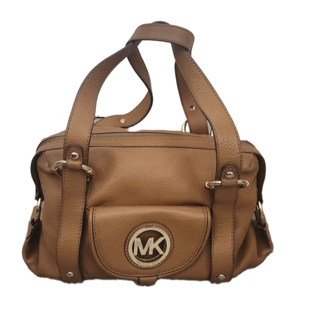 Michael Kors Fulton Large LeatherSatchel - Peanut Color